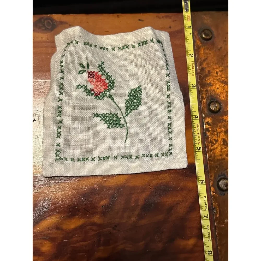 Vintage Rose‎  linen set, placemats,  napkins, coasters, embroidered linen